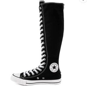 CONVERSE KNEE HIGH LACE-UP CHUCK TAYLOR ALL STAR XXHI BLACK & WHITE SIZE 5 NEW